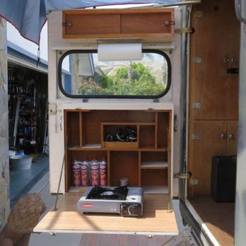 The Kitchen Store - Camper door kitchen box, before (open) - Kitchen & Bath Near Me - Culver City, California