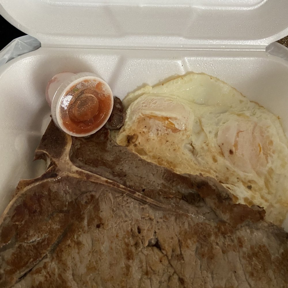 Country Scrambled Cafe 2 - T-Bone Steak, Salsa and Eggs Over Easy - Cafes Near Me - Humble, Texas Country Scrambled Cafe 2 - T-Bone Steak, Salsa and Eggs Over Easy - Cafes Near Me - Humble, Texas