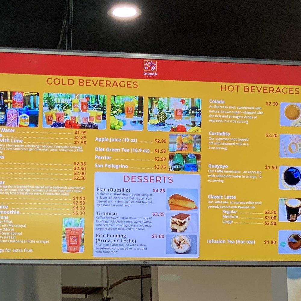 Arepasmanía - Menu - Venezuelan Near Me - Pembroke Pines, Florida
