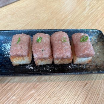 KYU - Tuna crispy rice - Asian Fusion Near Me - Las Vegas, Nevada KYU - Tuna crispy rice - Asian Fusion Near Me - Las Vegas, Nevada