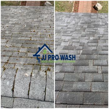 JJ Pro Wash - Roof Cleaning  Before and After - Pressure Washers Near Me