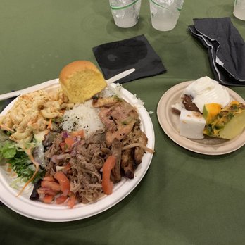 Toa Luau - Shredded Pork, Rice, Mac Salad, Salad, Bread, Chicken, Chocolate Haupia Cake, Coconut Jelly, Fresh Fruit, and some drinks from the bar! - Cultural Center Near Me - Haleiwa, Hawaii Toa Luau - Shredded Pork, Rice, Mac Salad, Salad, Bread, Chicken, Chocolate Haupia Cake, Coconut Jelly, Fresh Fruit, and some drinks from the bar! - Cultural Center Near Me - Haleiwa, Hawaii