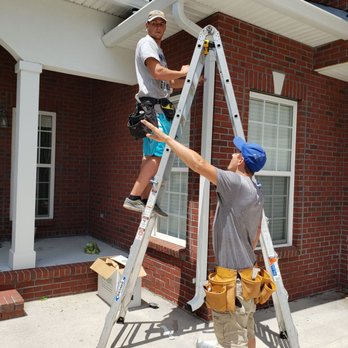 Nassau Gutters - Mirroring both sides of entry fot symmetry was key to front entryway. - Gutter Services Near Me - Fernandina Beach, Florida Nassau Gutters - Mirroring both sides of entry fot symmetry was key to front entryway. - Gutter Services Near Me - Fernandina Beach, Florida