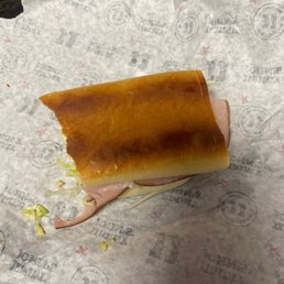 Bottom on a sandwich that was hard as a rock Bottom on a sandwich that was hard as a rock