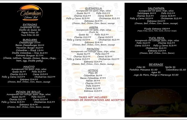 Menu photo 1 Colombian Extreme Food Miami, FL Menu photo 1 Colombian Extreme Food Miami, FL
