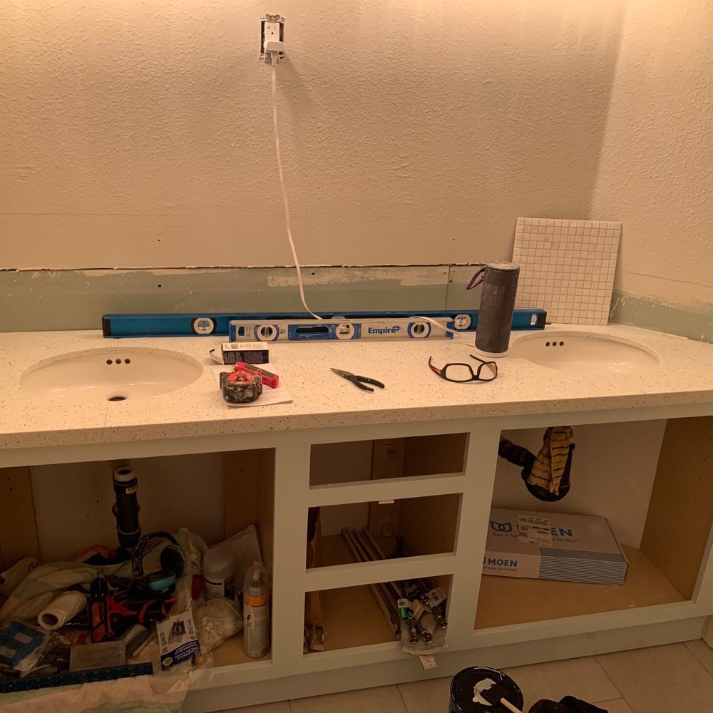 JL Building Group - a sink in a bathroom under construction - General Contractors Near Me - San Diego, California JL Building Group - a sink in a bathroom under construction - General Contractors Near Me - San Diego, California