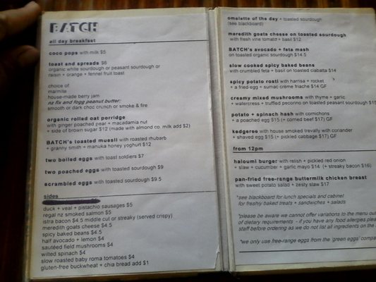 Menu photo 1 Batch Espresso Balaclava, VIC Menu photo 1 Batch Espresso Balaclava, VIC