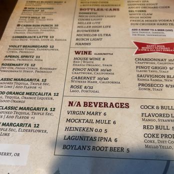 Cabin 61 - Menu - Burgers Near Me - White Bear Lake, Minnesota