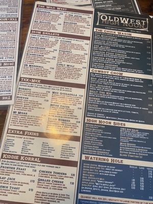 Menu photo 2 Oldwest Cafe Denton, TX