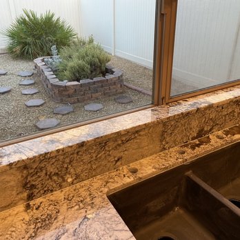Custom Granite Masters - Kitchen counter top upgraded with window cap - Kitchen & Bath Near Me - Las Vegas, Nevada Custom Granite Masters - Kitchen counter top upgraded with window cap - Kitchen & Bath Near Me - Las Vegas, Nevada