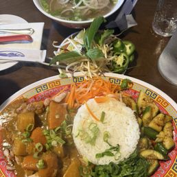 curry chicken and classic pho curry chicken and classic pho