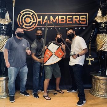 Chambers Escape Games - We had a great time! This is the background to take a group photo when you're done. - Escape Games Near Me - Honolulu, Hawaii Chambers Escape Games - We had a great time! This is the background to take a group photo when you're done. - Escape Games Near Me - Honolulu, Hawaii