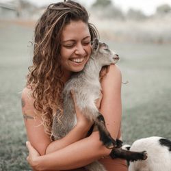 808 Goat Yoga - Snuggle with sweetie
