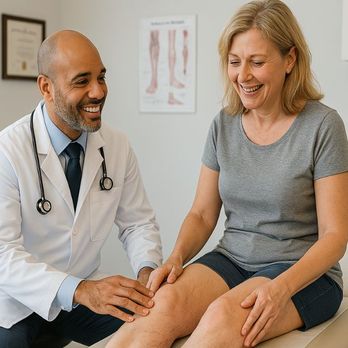 USA Vein Clinics - vein doctor and patient - Vascular Medicine Near Me - New York, New York USA Vein Clinics - vein doctor and patient - Vascular Medicine Near Me - New York, New York