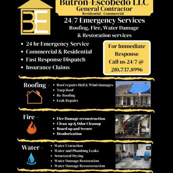 Butron Escobedo - the front and back of a business card - General Contractors Near Me - San Antonio, Texas Butron Escobedo - the front and back of a business card - General Contractors Near Me - San Antonio, Texas
