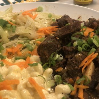 Pimenta - Curry Goat, Mac and cheese, cabbage. - Caribbean Near Me - Fredericksburg, Virginia