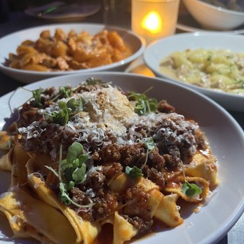 Society - Back to front: spicy zigatoni, CHICKEN ALFREDO GNOCCHI, and BOLOGNESE - Italian Near Me - Tempe, Arizona Society - Back to front: spicy zigatoni, CHICKEN ALFREDO GNOCCHI, and BOLOGNESE - Italian Near Me - Tempe, Arizona