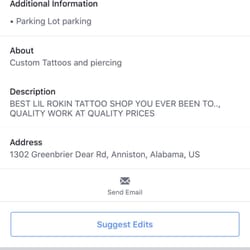 Infinity Ink - New location for the shop in Anniston, AL.