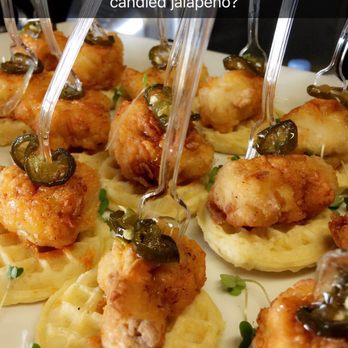 Wandering Gourmet Catering - Yummy chicken waffles and ahi tuna appetizers! - Caterers Near Me - Commerce Township, Michigan Wandering Gourmet Catering - Yummy chicken waffles and ahi tuna appetizers! - Caterers Near Me - Commerce Township, Michigan