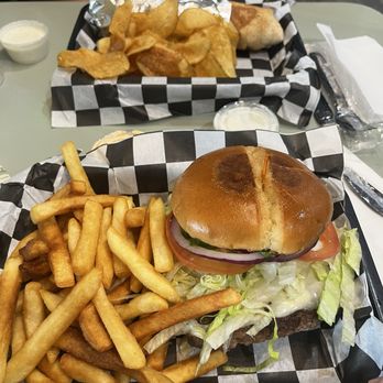 Irock Cafe - Avocado Swiss burger with fries and chicken shawarma with homemade chips - Cafes Near Me - Salisbury, North Carolina Irock Cafe - Avocado Swiss burger with fries and chicken shawarma with homemade chips - Cafes Near Me - Salisbury, North Carolina