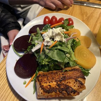 Floradora Saloon - Roasted Beet with Blackened Salmon - New American Near Me - Telluride, Colorado Floradora Saloon - Roasted Beet with Blackened Salmon - New American Near Me - Telluride, Colorado