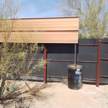 Arizona Custom Iron Works - East termination of 30' window blind - Fences & Gates Near Me
