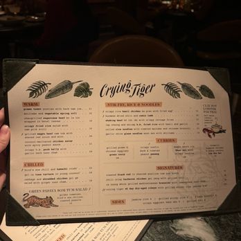 Crying Tiger - menu - Thai Near Me - Chicago, Illinois Crying Tiger - menu - Thai Near Me - Chicago, Illinois