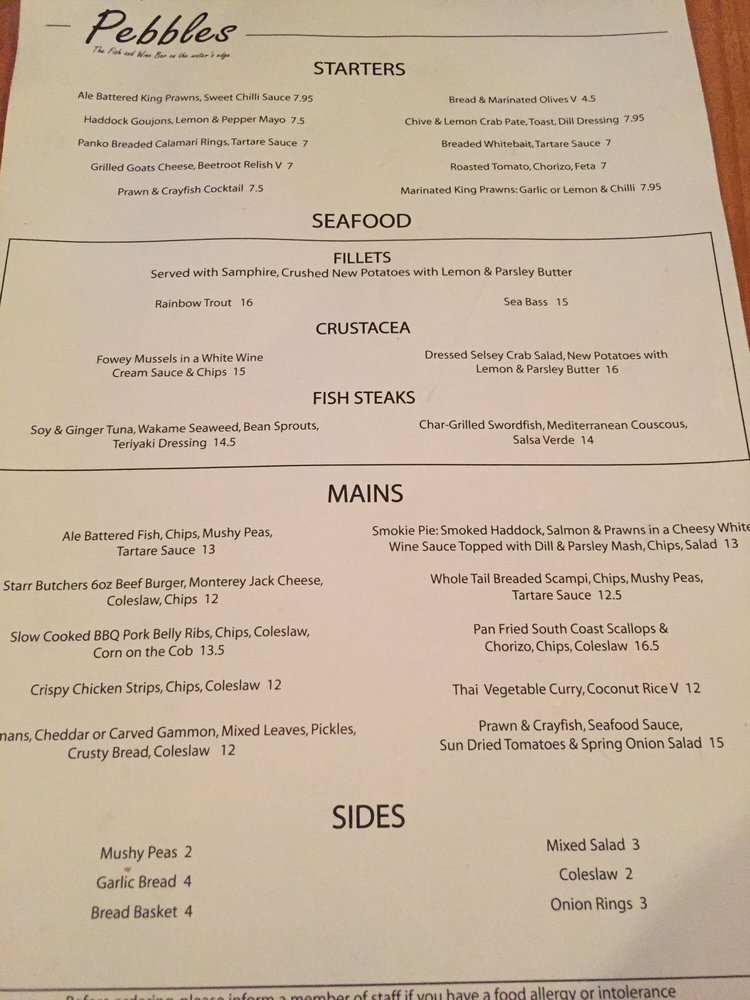 PEBBLES FISH & WINE BAR Updated May 2024 Stokes Bay Road, Gosport