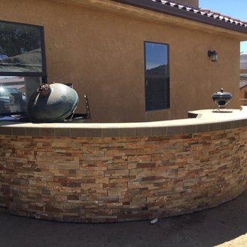 Gilligan's BBQ Islands - Front of stone island - Fireplace Services Near Me - Riverside, California