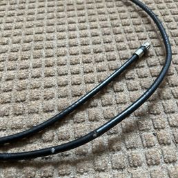 Chewed coaxial cable that connected phone line to house Chewed coaxial cable that connected phone line to house