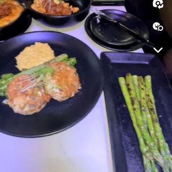 BLK SWAN - Crab cakes corn pudding - New American Near Me - Baltimore, Maryland BLK SWAN - Crab cakes corn pudding - New American Near Me - Baltimore, Maryland