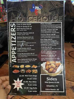Menu photo 1 I-10 Icehouse San Antonio, TX