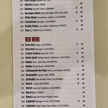 Labebe Prime - Wine list - Mediterranean Near Me - North Brunswick, New Jersey