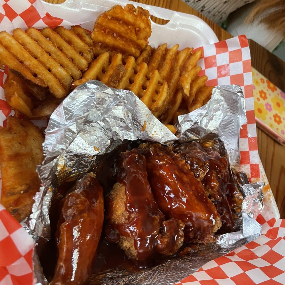 Gossip Shack 2 - 4 Piece Chicken Meal with Waffle Fries - Chicken Wings Near Me - Pflugerville, Texas Gossip Shack 2 - 4 Piece Chicken Meal with Waffle Fries - Chicken Wings Near Me - Pflugerville, Texas