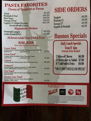 Menu photo 1 Buono's Gilbert, AZ