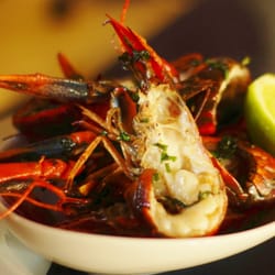 Ya Ya Bar and Eatery - Beerburrum Redclaw. They were alive hours before eating.