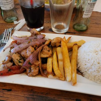 Picante - Pollo Saltado. The chicken was tender, with a delicious marinade. The sauce was heavenly. - Peruvian Near Me - Ontario, California Picante - Pollo Saltado. The chicken was tender, with a delicious marinade. The sauce was heavenly. - Peruvian Near Me - Ontario, California