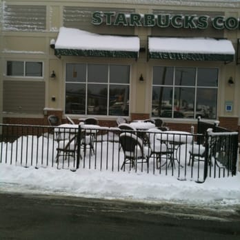 Starbucks - RT 1 Starbucks in the snow! - Coffee & Tea Near Me - Walpole, Massachusetts