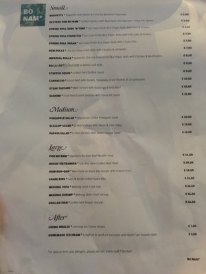 Menu photo 1 Bo Nam Amsterdam, NH