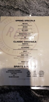 Menu photo 7 Rush Creek Distilling Harvard, IL