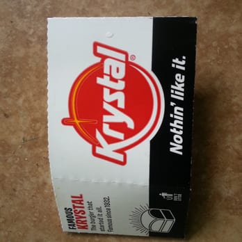 Krystal - Box my canine friend had in his mouth. Some mouth watering memories!!! - Fast Food Near Me - Saraland, Alabama Krystal - Box my canine friend had in his mouth. Some mouth watering memories!!! - Fast Food Near Me - Saraland, Alabama