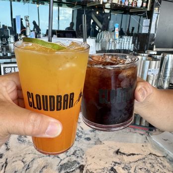 CloudBar - 360 CHICAGO - 07.03.25 "Rainbow Beach" and "Crossbeam" (rum and Coke) at CloudBar [360 Chicago Observation Deck] - Bars Near Me - Chicago, Illinois