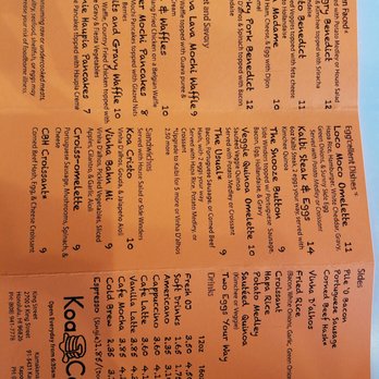 Koa Pancake House - Menu - Breakfast & Brunch Near Me - Kapolei, Hawaii