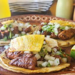 2 Amigos Taqueria - Three pork tacos Delicious.