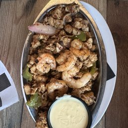 Cajun hibachi upgraded with Jambalaya instead of white rice Cajun hibachi upgraded with Jambalaya instead of white rice