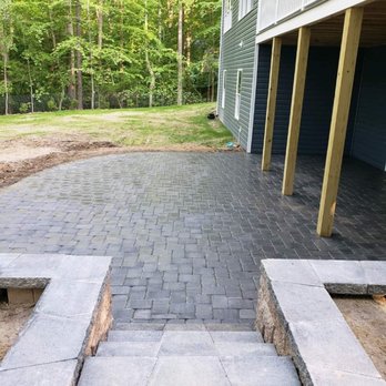 ORB Construction - Paver patio, retaining wall, and steps installation - Landscaping Near Me ORB Construction - Paver patio, retaining wall, and steps installation - Landscaping Near Me