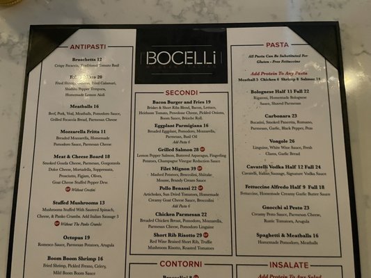 Menu photo 4 Bocelli Modern Italian Tampa, FL Menu photo 4 Bocelli Modern Italian Tampa, FL