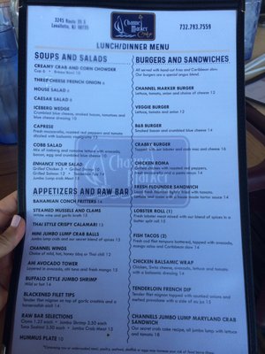 Menu photo 7 Channel Marker Cafe Lavallette, NJ