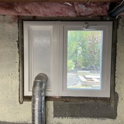 Ideal Window Manufacturing - Superb window with dryer vent imbedded.