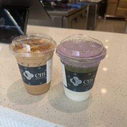 Banana coffee and ube matcha Banana coffee and ube matcha